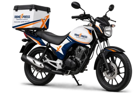 Moto utilizada pela RBN Express para entregas rápidas